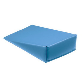 AliMed 9-673- 15 Degrees Positioning Wedge - Upholstered Blue Vinyl - 11"W x 7"Lx 3"H