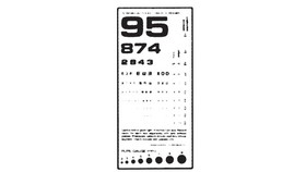 AliMed 98EYE6-1 Pocket Eye Chart