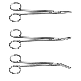 AliMed 98SCS32-7- Kelly Scissors - Curved - Smooth Blades - 6-1/4" - Economy