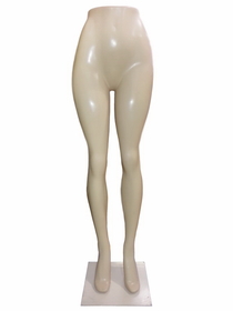 AMKO Displays 1704B Brazilian Style Half Body Mannequin, Female Pants Exhibitor, Metal Base
