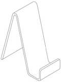 AMKO Displays 85-101CL Acrylic Easel, 3-1/2
