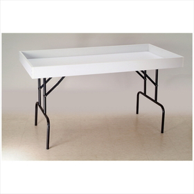 AMKO Displays DBT/W White Dump Table, 30"(L) X 60"(W) X 30"(H)
