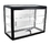 AMKO Displays F-1301-B Counter Top Glass Showcase, 24"(L) X 12"(W) X 18"(H), With 2 Shelves, Black, Price/each