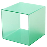 AMKO Displays FC4G-10 Frosted Green Cube