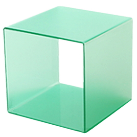 AMKO Displays FC4G-12 Frosted Green Cube