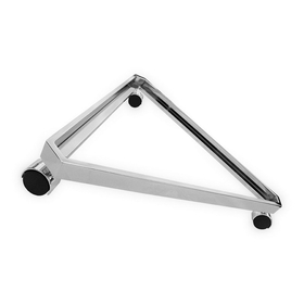 AMKO Displays GP/3TB Triangle Base For Gridwall W/ Casters, Thread 3/8", Chrome