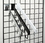 AMKO Displays GP/5H 5 Hook Waterfall For Gridwall, Square Tubing, Chrome, Price/each