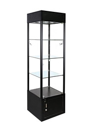 AMKO Displays KDWA-001 Square Lighted Tower Showcase, 20"(L) X 20"(W) X 73"(H)