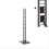 AMKO Displays ML55-MAB 55" Mini Ladder, Matte Black, Price/each