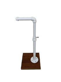 AMKO Displays PL-CSRL-W White Countertop Pipe Line Jewelry Display