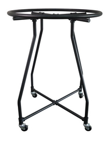AMKO Displays PL-RR Round Rack, 36", Height Adjustable: 48" - 72", Base 42" X 42", Includes Casters