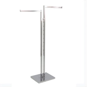 AMKO Displays R20 1" Sq. Tube 2-Way With 2-Straight Arms, 2- 16" Straight Arms, 12" X 15" Base