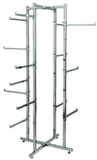 AMKO Displays R36 Folding Lingerie Tower, Square Tubing W/Arms, 60