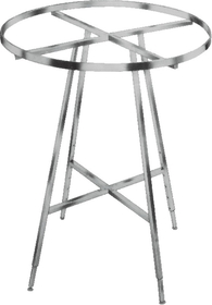 AMKO Displays R73WD 42" Round Rack With Rectangular Hangrail, 4: Top Shelf Support Included