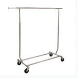AMKO Displays RCS/1-CH Heavy Duty Collapsible Rolling Rack, 48