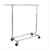 AMKO Displays RCS/1-CH Heavy Duty Collapsible Rolling Rack, 48" Hangrail, 2- 12" Pull-Out Rods, 4" Wheels, Chrome, Price/each