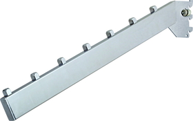 AMKO Displays RDW/7B-CH 7-Cube Waterfall, Rectangular Tubing, For 1/2" Slot On 1" Center, Chrome
