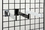 AMKO Displays RG-12-CH 12" Face-Out For Gridwall, Rectangular Tubing, White, Chrome, Price/each