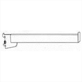 AMKO Displays RR/14-CH 14" Rectangular Tubing Face-Out, For 1" Slot On 2" Center, Chrome