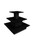 AMKO Displays SC-S3T(B) Square 3-Tier Table - Black