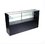 AMKO Displays SCH6-B Half Vision Showcase, 72"(L) X 18"(W) X 38"(H), 1 Glass Shelf 12", Black, Shelf Brackets, Price/each