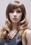 AMKO Displays T10 Blonde Wig, Wavy Hair With Bangs