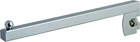 AMKO Displays TS/12-CH 12", Straight Faceout, Square Tubing, For 1/2" Slot On 1" Center, Chrome