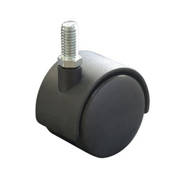 AMKO Displays TW10/B 2" Plastic Twin Wheel Caster, 3/8" & 5/16" Threads Available