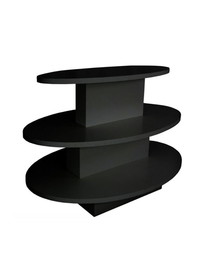 AMKO Displays W3T-B Oval 3 Tier Table