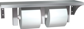 ASI 0697-GAL Stainless Steel Shelf And Double Toilet Tissue Holder