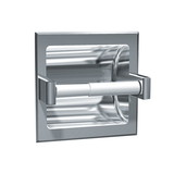 ASI 7402-B Toilet Tissue Holder Single Bright Stainless Steel Recessed