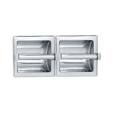 ASI 74022-B Toilet Tissue Holder Double Bright Stainless Steel Recessed