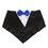 TopTie Dog Groom Tuxedo Triangle Scarf, Wedding Tie, Pet Costume, Halloween