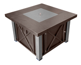 AZ Patio Heaters GSF-DGHSS Decorative Hammered Bronze Fire Pit with Stainless Steel Legs and Lid