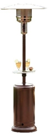 PrimeGlo HLDS01-CGT 87" Tall Outdoor Patio Heater with Table- Hammered Bronze
