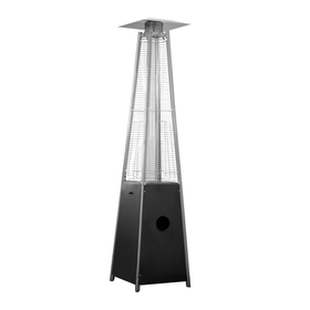 PrimeGlo HLDS01-GTPC Tall Quartz Glass Tube Heater- Matte Black