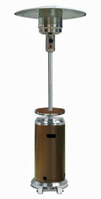 PrimeGlo HLDS01-SSHGT 87" Two Tone Outdoor Patio Heater- Hammered Gold &amp; Stainless Steel