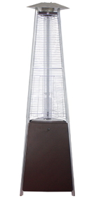 PrimeGlo NG-GT-BRZ Tall Commercial Natural Gas Triangle Glass Tube Heater-Hammered Bronze