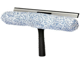 Alpine Industries 461-14 Microfiber Window Combo: 2-in-1 Professional Squeegee and Window Scrubber, 14"