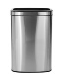 Alpine Industries 470-40L 40 L / 10.5 Gal Stainless Steel Slim Open Trash Can, Brushed Stainless Steel