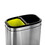 Alpine Industries 470-R-40L 40 Liter / 10.5 Gal Slim Brushed Stainless Steel open Trash Can Dual Compartment