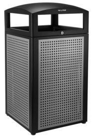 Alpine Industries Rugged 40-Gallon All-Weather Trash Containers with Steel Panels