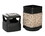 Alpine Industries 474-16-STO-AU Outdoor/Indoor Trash Can with Ash Urn, Black, Decorative Panels, 16-Gallon Capacity