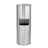 Alpine Industries 4777 Floor Stand Gym Wipe Dispenser, with High Capacity Built-in Trash Can, Stainless Steel