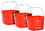 Alpine Industries 8 Qt. Red Cleaning Pail, 3 pk