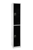 Adir Corp. 629-202-BLK Large black locker with 2 doors 2 hooks