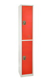 Adir Corp. 629-202-RED Large red locker with 2 doors 2 hooks