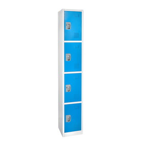 Adir Corp. 629-204-BLU Large blue locker with 4 doors 4 hooks