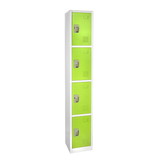 Adir Corp. 629-204-GRN Large green locker with 4 doors 4 hooks