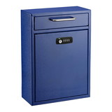 Adir Corp. 631-04-BLU-KC Large ultimate Drop box with key and combination lock. Blue